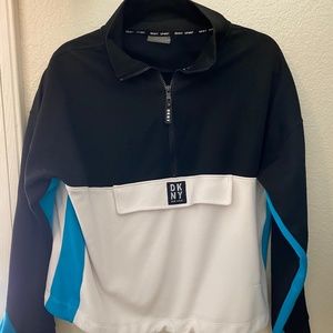 Color block half zip jacket